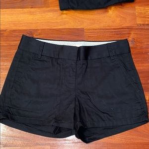 Black j crew chino shorts size 00